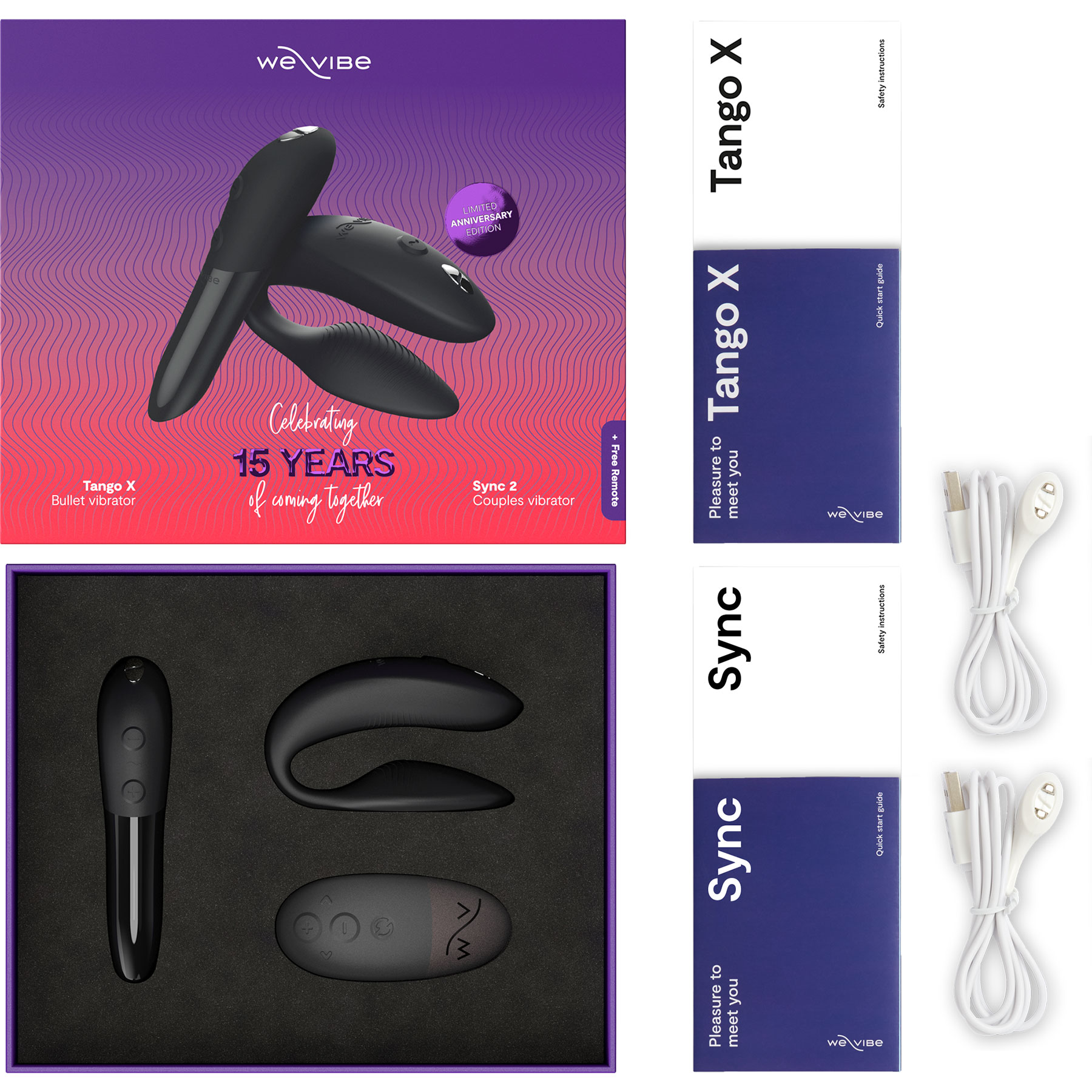 We-Vibe 15 Year Anniversary Collection Set - What's Included