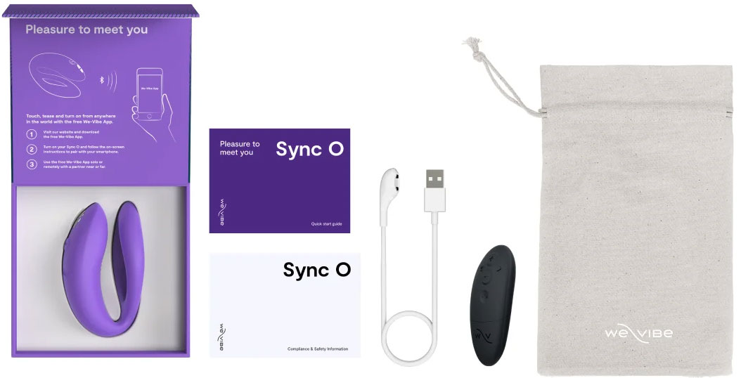 We-Vibe Sync O Rechargeable Silicone Remote & App Controlled Couples Vibrator - In The Box