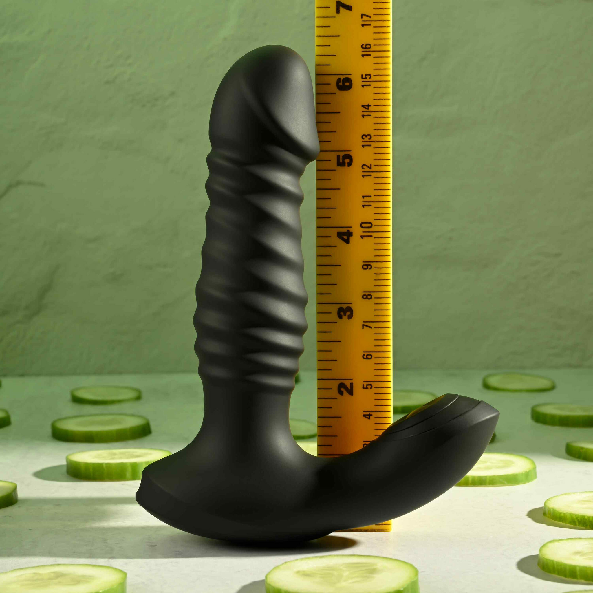 Zero Tolerance Striker Rechargeable Silicone Thrusting & Tapping Anal Vibrator - Measurements