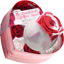 Bloomgasm The Rose Pressure Wave Stimulator Lover's Gift Box - Red With White Swirls