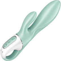 Satisfyer Air Pump Bunny 5+ Rechargeable Inflatable App Enabled 12-Function Dual Stimulation Vibrator - Mint