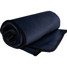 Fascinator Travel Throw Moisture-Proof Sensual Blanket - Microvelvet Royal Blue 53" x 36"