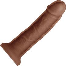 Colours Dual Density Girth 7 Inch Silicone Suction Cup Dildo - Chocolate