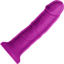 Colours Dual Density Girth 7 Inch Silicone Suction Cup Dildo - Purple