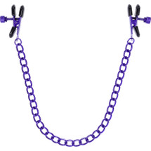 MERCI Chained Up Nipple Clamps By Doc Johnson - Violet