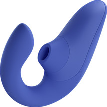 Womanizer Blend Dual Stimulation Vibrator Featuring Pleasure Air Technology - Vibrant Blue