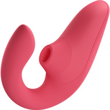 Womanizer Blend Dual Stimulation Vibrator Featuring Pleasure Air Technology - Vibrant Rose