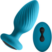 Inya Alpine 2.0 Rechargeable Waterproof Silicone Gyrating & Vibrating Anal Plug With Remote - Teal