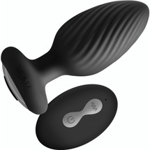 Renegade Alpine 2.0 Rechargeable Waterproof Silicone Gyrating & Vibrating Anal Plug With Remote - Black