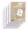 ECO-ECO A5 RECYCLED 45MICRON PUNCHED POCKETS (PACK OF 25)