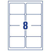 QCONNECT COPIER LABELS - 8 ON A SHEET - (PACK 100)