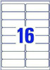 QCONNECT COPIER LABELS - 16 ON A SHEET - (PACK 100)