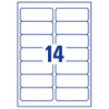 QCONNECT COPIER LABELS - 14 ON A SHEET - (PACK 100)