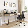 SALISBURY OAK & BLACK WORK DESK