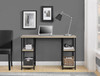 Elmwood Double Pedestal Desk Distressed Grey Oak