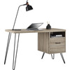 LANDON DESK DISTRESSED GREY OAK