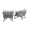 Novogratz Teddi Lounge Chairs, 2 Piece Set, Charcoal