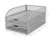 Wiremesh Two-Drawer Paper Sorter