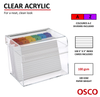 ACRYLIC - INDEX BOX (5 x 3 inches) w/CARDS and TABS
