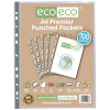 ECO ECO RECYCLED A4 PUNCHED POCKETS 90MICRONS (PACK OF 100)