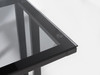 AIR BLACK FRAME SMOKED GLASS DESK