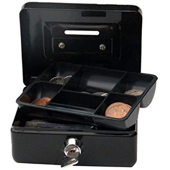 CATHEDRAL CASH BOX/ COIN SLOT, 4 INCH BLACK Biz+ Stationery Superstore