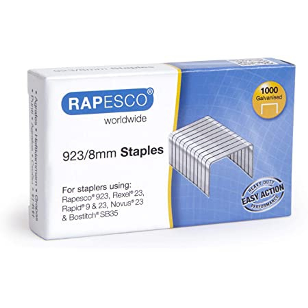 RAPESCO STAPLES 923 8 PACK OF 1000 Biz Stationery Superstore