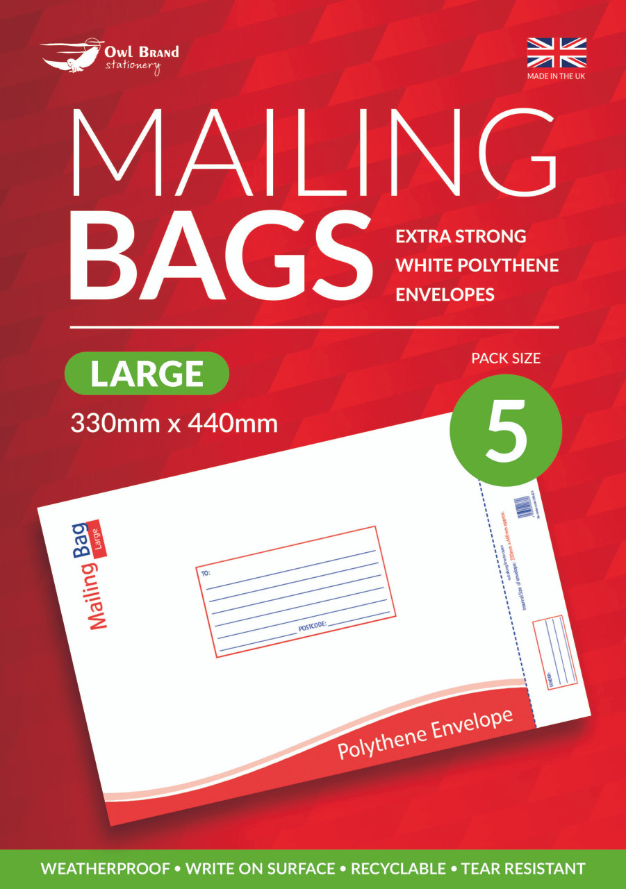 5 PACK LARGE MAIL BAG Biz+ Stationery Superstore