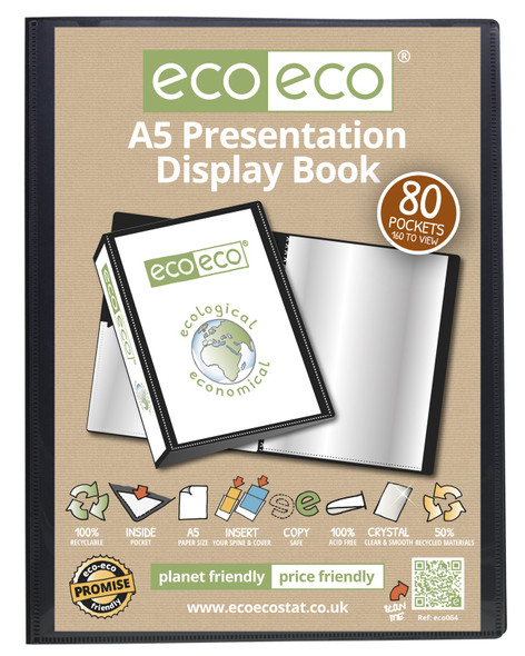 ECO-ECO A5 80 POCKET PRESENTATION DISPLAY BOOK