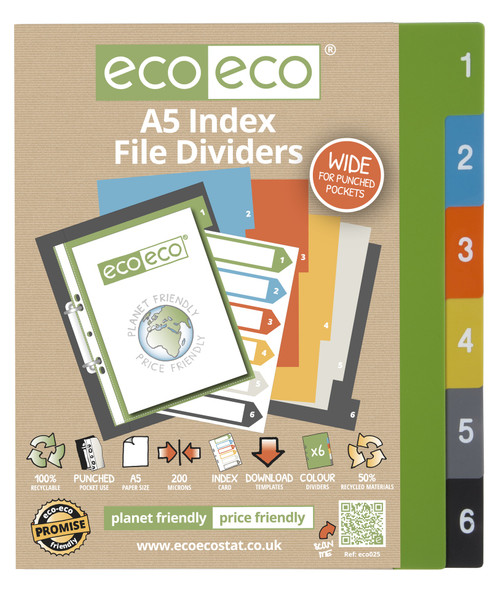 ECO-ECO A5 6PART WIDE DIVIDERS