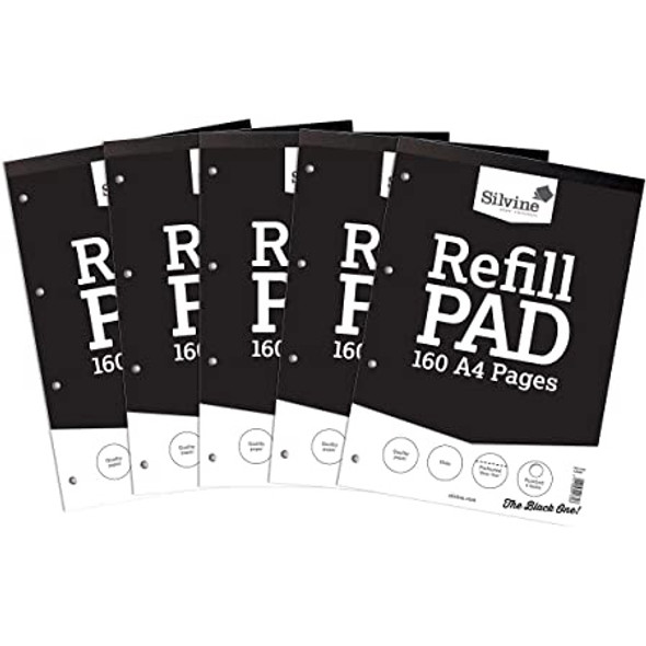 Refill Pad A4 Silvine Plain (Pack of 6)