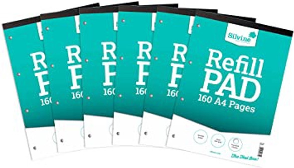 Refill Pad A4 Silvine Dot Grid (Pack of 6)