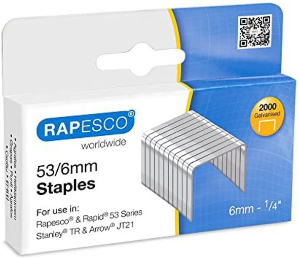 RAPESCO STAPLES 53/6 (PACK OF 2000)