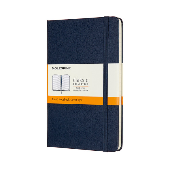 MOLESKINE MEDIUM RULED SAPPHIRE BLUE HARD COVER