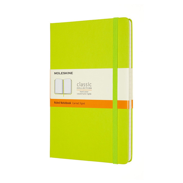 MOLESKINE LARGE RULED LEMON GREEN HARD COVER