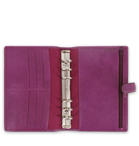 Finsbury Leather Organiser Raspberry - Personal