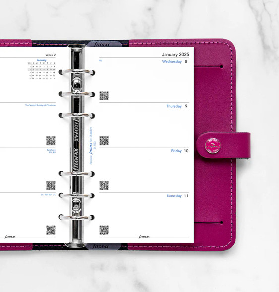 Week On Two Pages Sunday Start Diary - Personal 2025