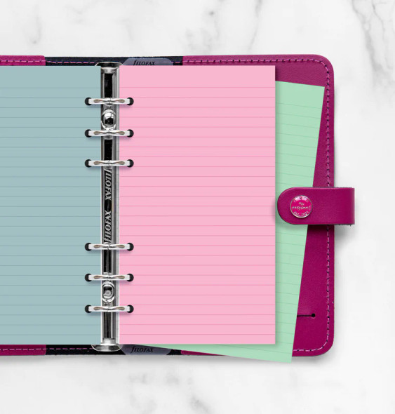 Fashion Coloured Ruled Notepaper Refill - Personal