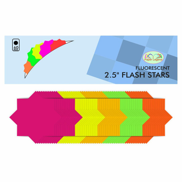 2.5" (60mm) Fluorescent Stars (60PK)