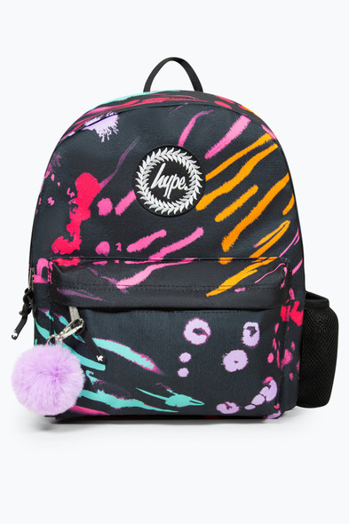 HYPE BLACK ANIMAL PRINT BACKPACK