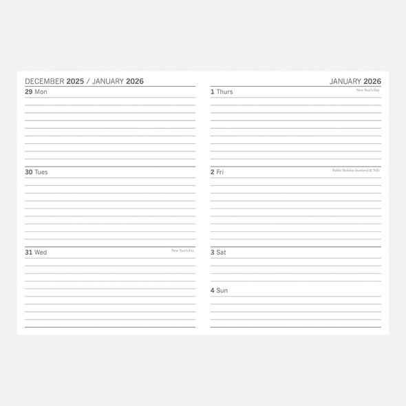 2026 A5 PADDED DIARY - HAPPY DAYS