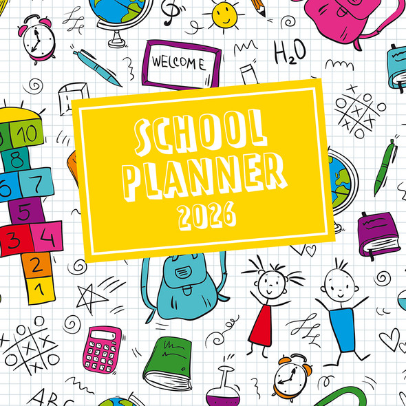2026 SQUARE WALL CALENDAR - SCHOOL PLANNER