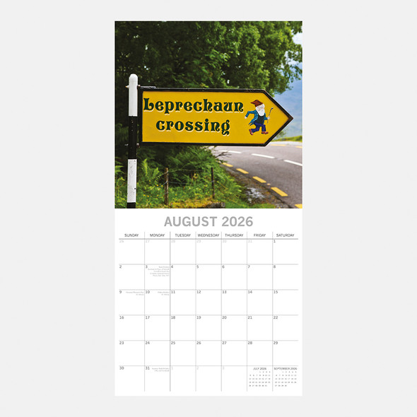 2026 SQUARE WALL CALENDAR – DANGER! HILARIOUS ROAD SIGNS AHEAD