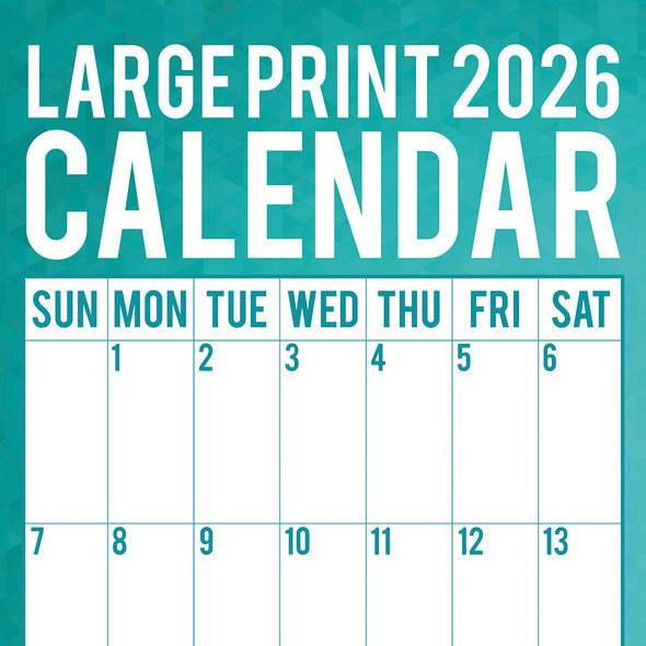 2026 SQUARE WALL CALENDAR –LARGE PRINT