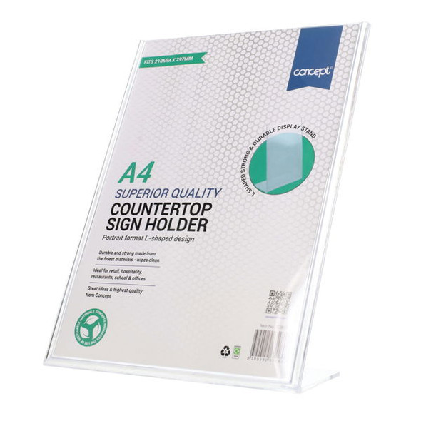 A4 PORTRAIT SLANTED SIGN HOLDER