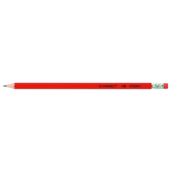 Q-CONNECT HB RUBBER TIPPED OFFICE PENCIL (PACK OF 12)