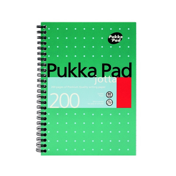 PUKKA PAD RULED WIREBOUND METALLIC JOTTA NOTEBOOK 200 PAGES A5 (PACK OF 3)