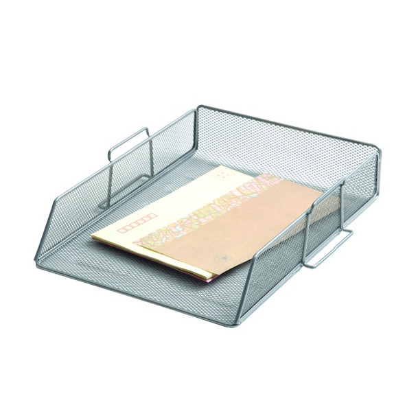 Q-CONNECT STACKABLE LETTER TRAY SILVER MESH