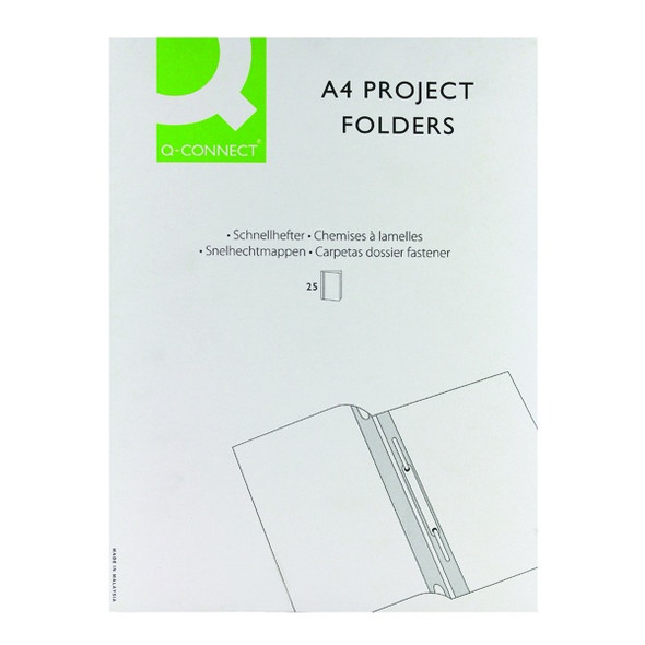 Q-Connect Project Folder A4 Blue (Pack of 25)