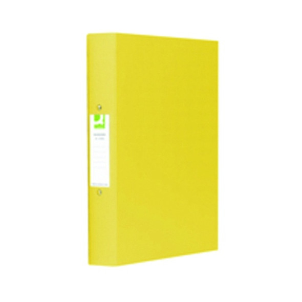 Q-CONNECT 25MM 2 RING BINDER POLYPROPYLENE A4 YELLOW (PACK OF 10)